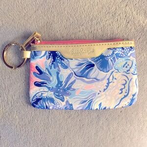 LILY PULITZER Shade Seekers ID Case Coin Change Cash Purse Key Ring